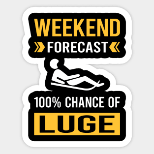 Weekend Forecast Luge Luger Sticker